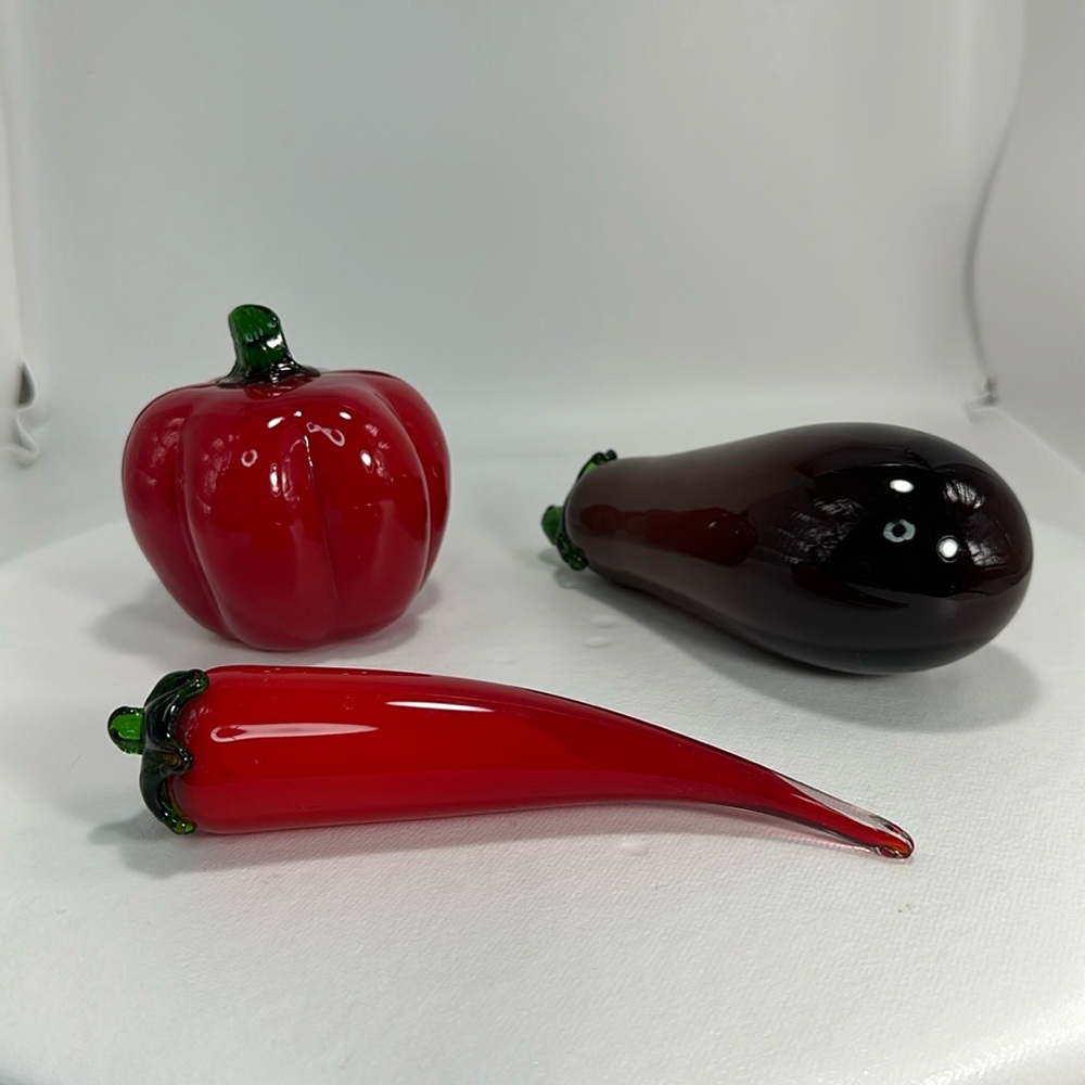 Art Glass Fruit - Set of 3
